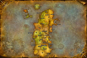 Karte mit Urahnen auf Kalimdor