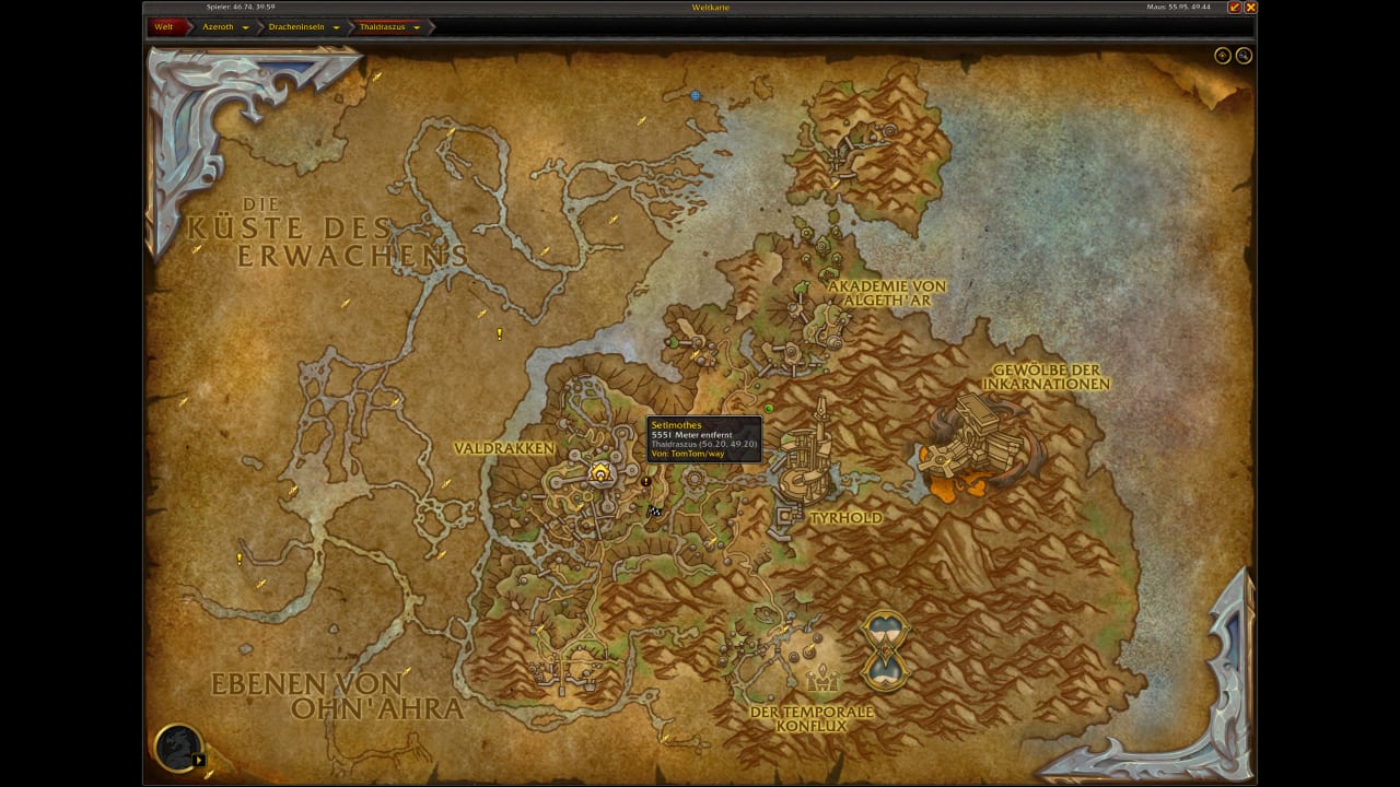 Setimothes Haustierkampf Karte - World of Warcraft